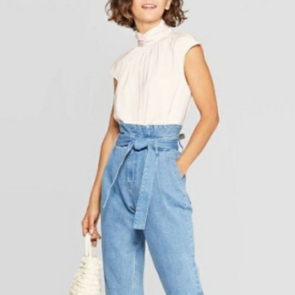 Who What Wear Tops - MOCK TURTLENECK SLEEVELESS TOP BLOUSE